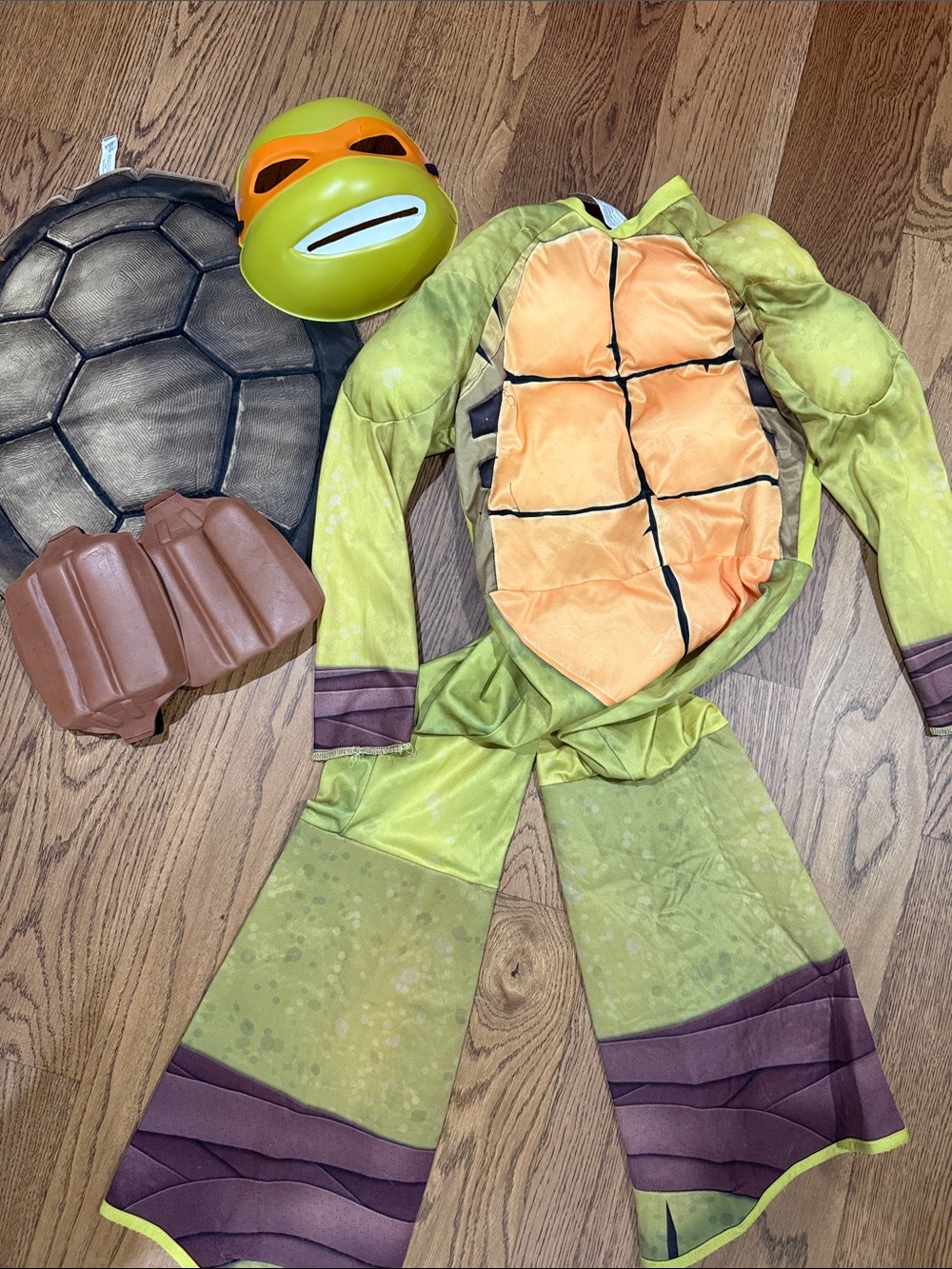 Kids Teenage Mutant Ninja Turtles Michelangelo Costume - Green/Orange